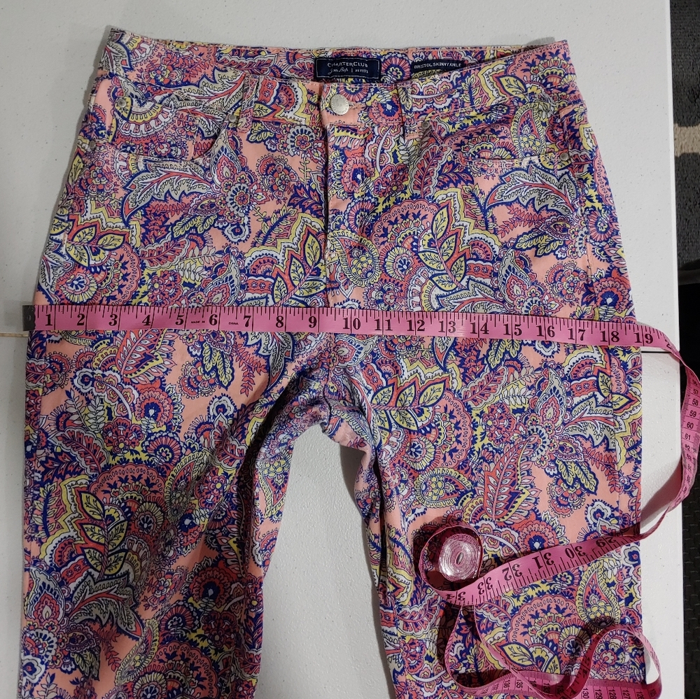 CHARTER CLUB PRINT SKINNY ANKLE - Picture 11 of 15